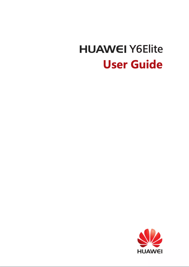 Image de la première page du manuel de l'appareil Y6 Elite
