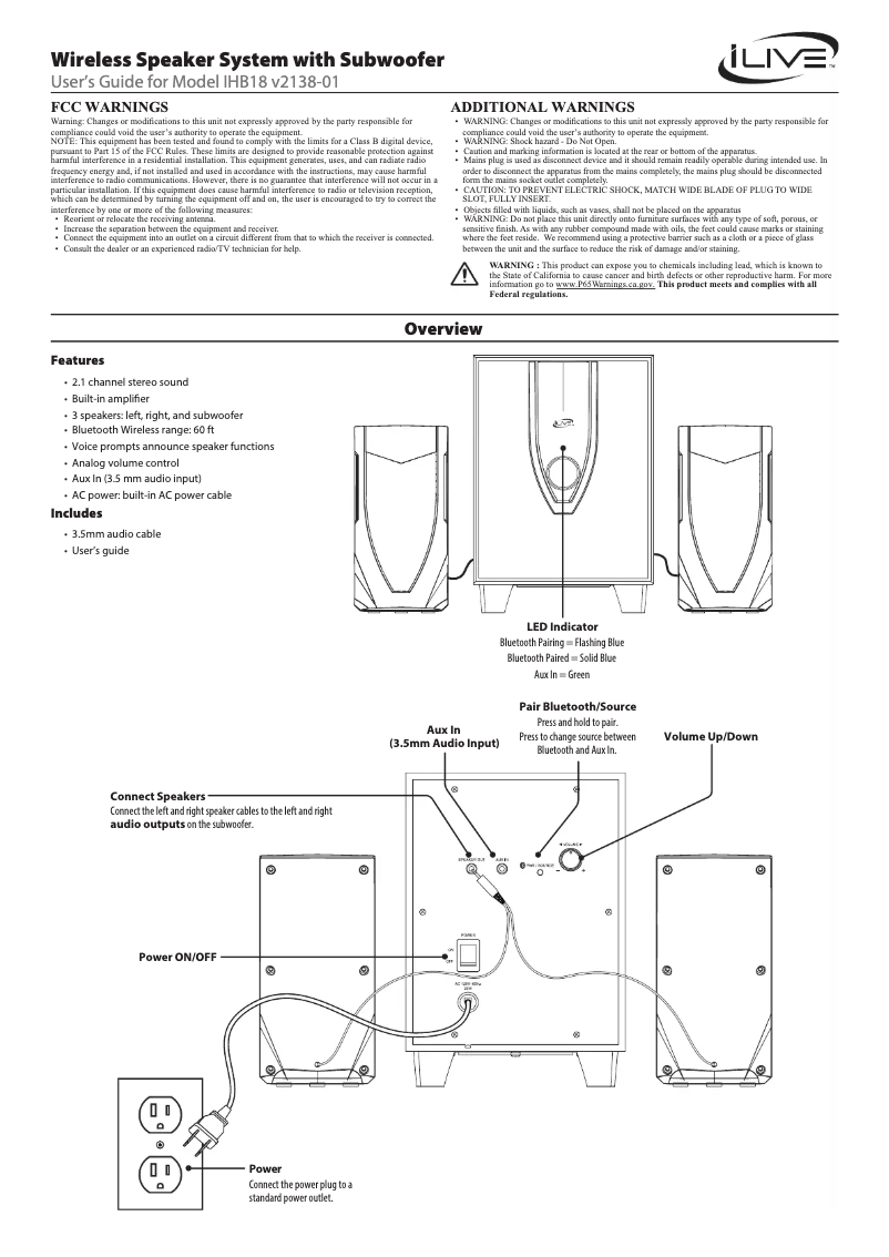 Image de la première page du manuel de l'appareil IHB18B