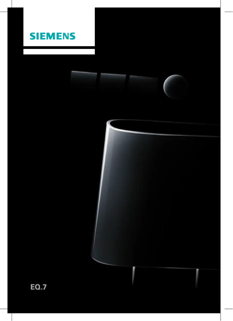 Page 1 de la notice Manuel utilisateur Siemens TK76209RW