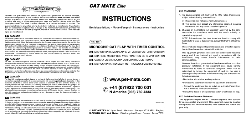 Imagen de la primera página del manual del dispositivo 355W Elite