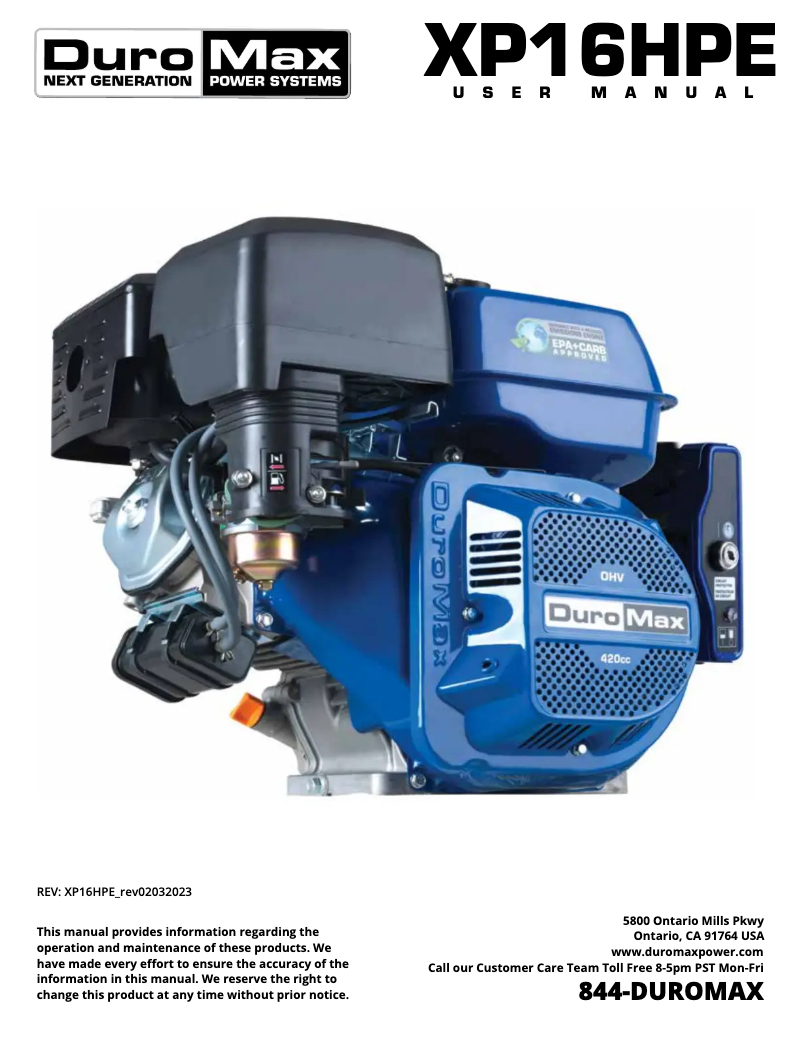 Image de la première page du manuel de l'appareil XP16HPE