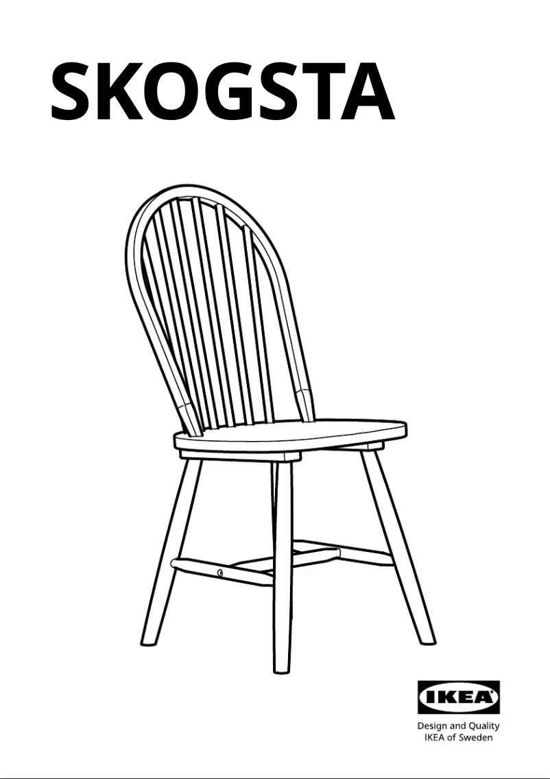 Page 1 de la notice Manuel utilisateur Ikea SKOGSTA 705.448.71