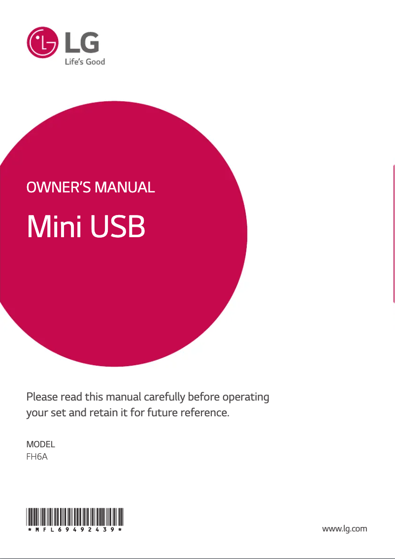 Página 1 del manual Manual de usuario LG FH6A