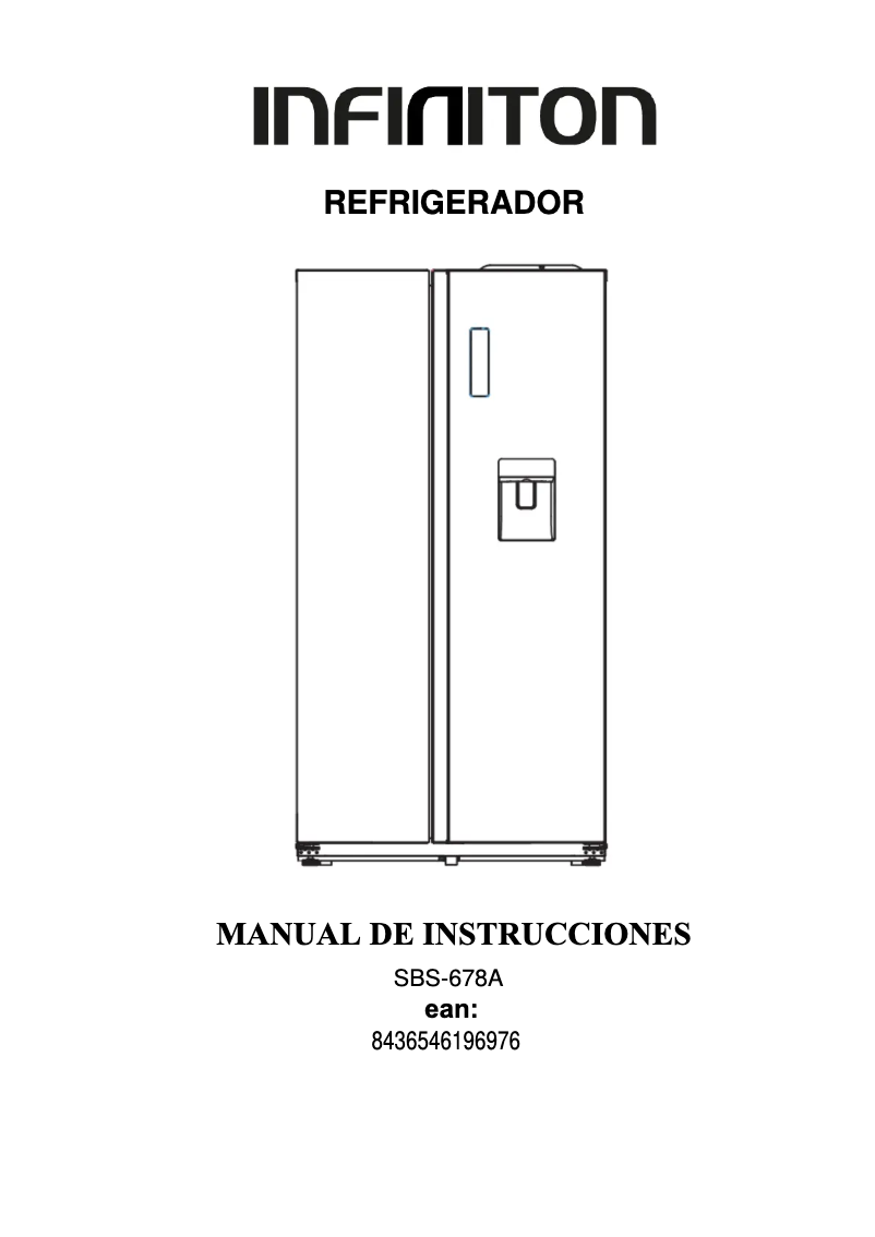 Page 1 de la notice Manuel utilisateur Infiniton SBS-678A