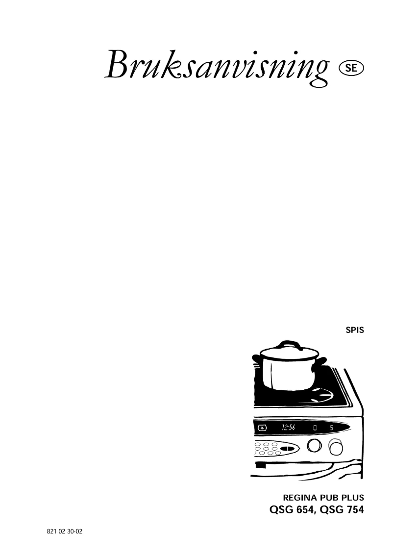 Image de la première page du manuel de l'appareil Regina Pub Plus QSG654