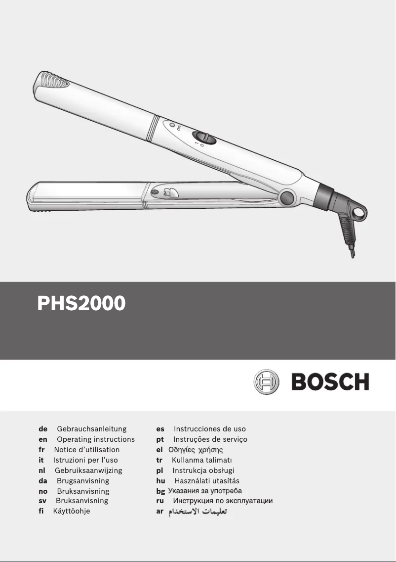 Page 1 de la notice Manuel utilisateur Bosch PHS2004