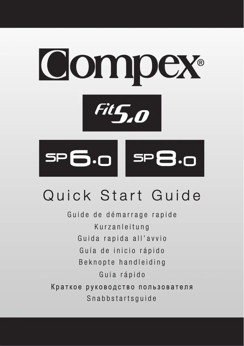Page 1 de la notice Guide de démarrage rapide Compex SP 8.0