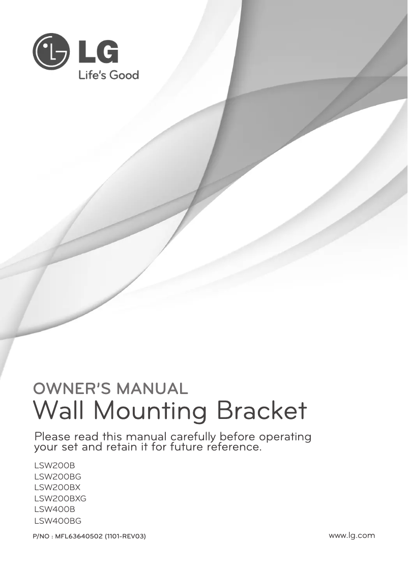 Page 1 de la notice Manuel utilisateur LG LSW200B