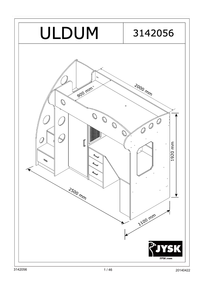 Página 1 del manual Manual de usuario JYSK Uldum