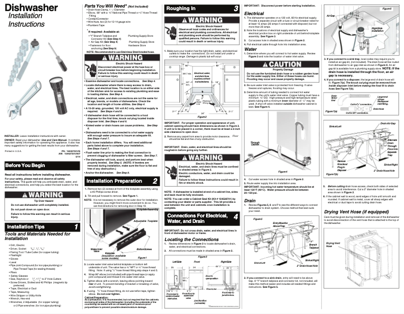 Page n°1 - Guide d'installation Frigidaire FGBD2431KF
