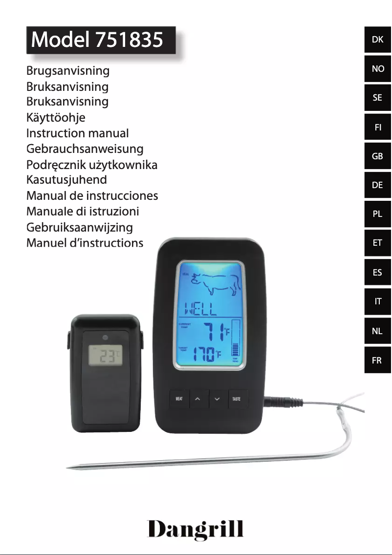 Page 1 de la notice Manuel utilisateur Dangrill 751835