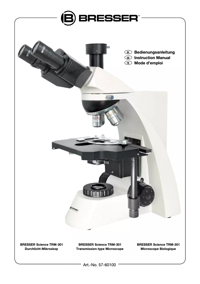 Page 1 de la notice Manuel utilisateur Bresser SCIENCE TRM 301