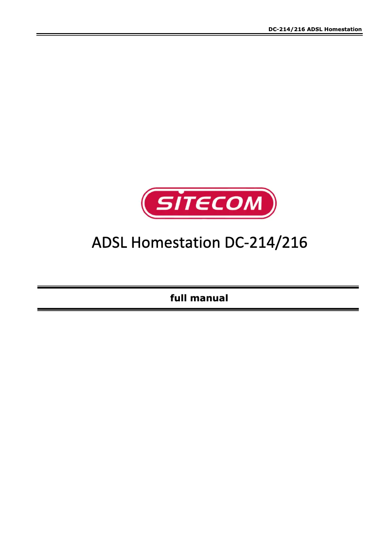 Page n°1 - Manuel utilisateur Sitecom DC-214
