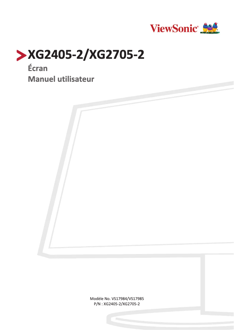 Page n°1 - Manuel utilisateur Viewsonic XG2705-2