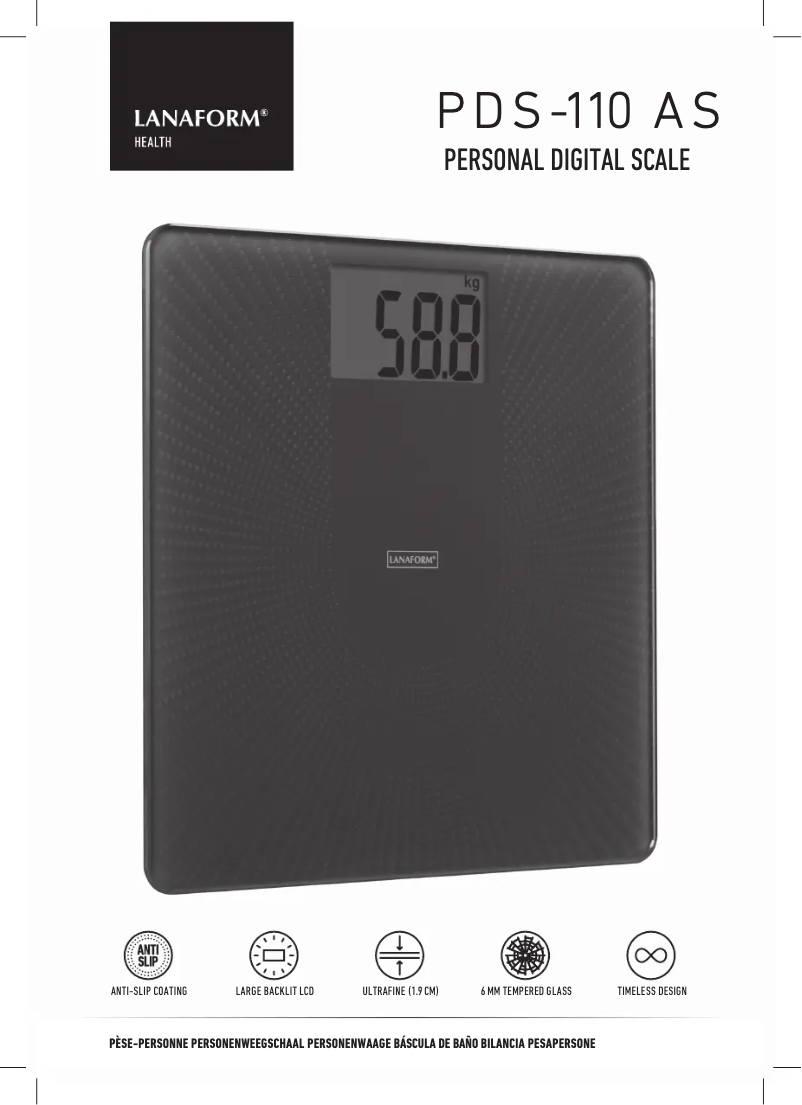 Page n°1 - Manuel utilisateur Lanaform PDS-110 AS