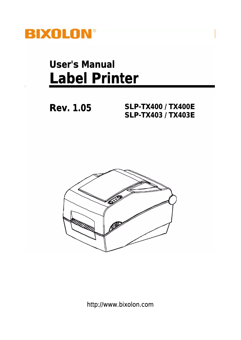 First page image of the manual for SLP-TX403D/BEG