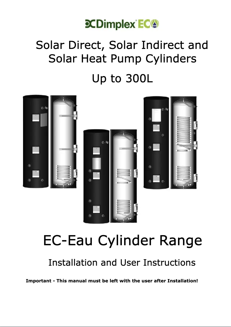 Page n°1 - Manuel utilisateur Dimplex ECSi250ST-580