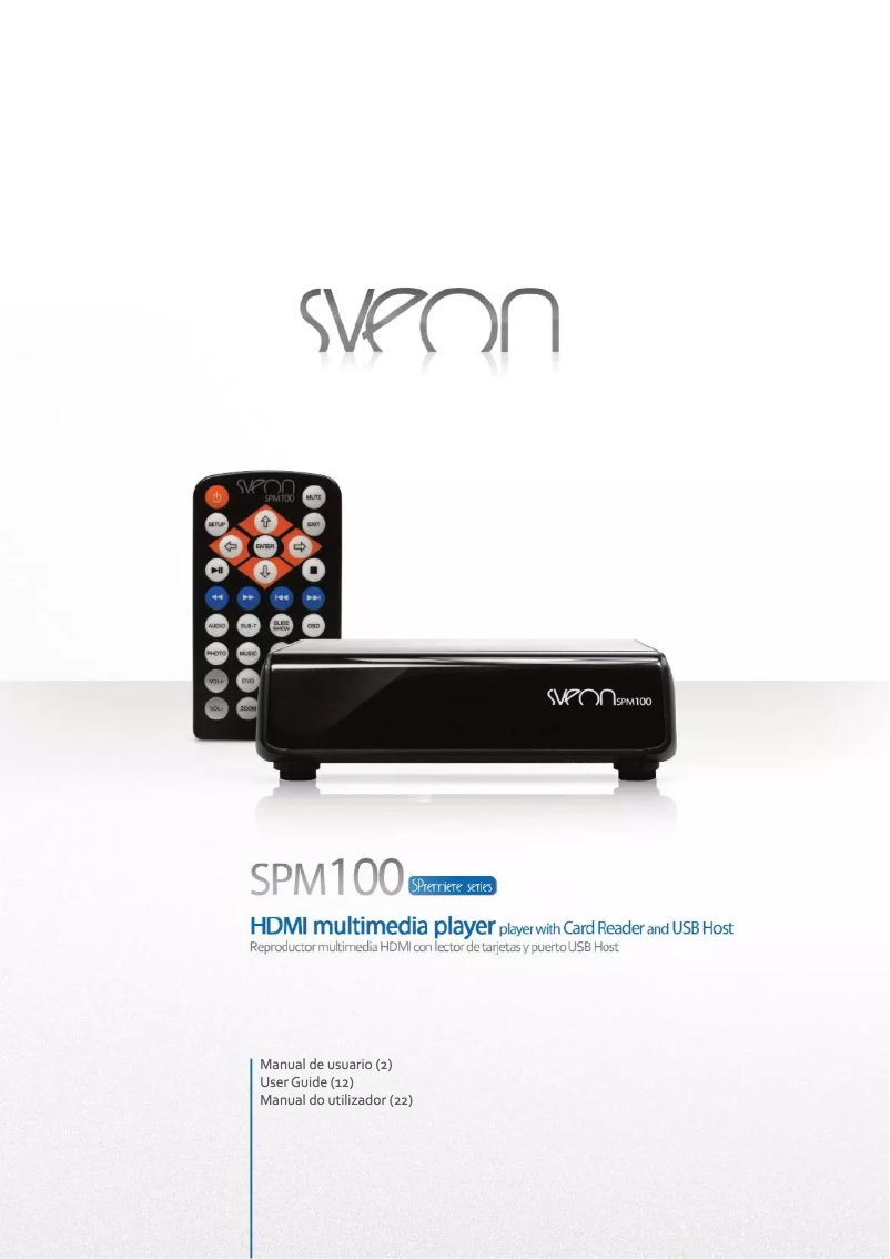 Page n°1 - Manuel utilisateur Sveon SPM100