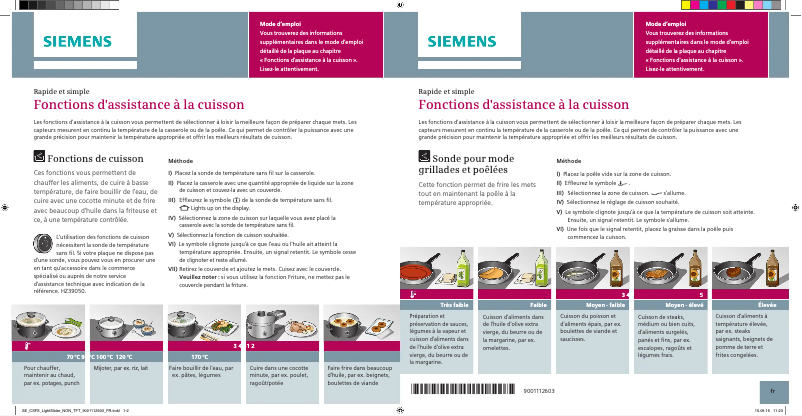 Page 1 de la notice Manuel utilisateur Siemens EX877LYE3E