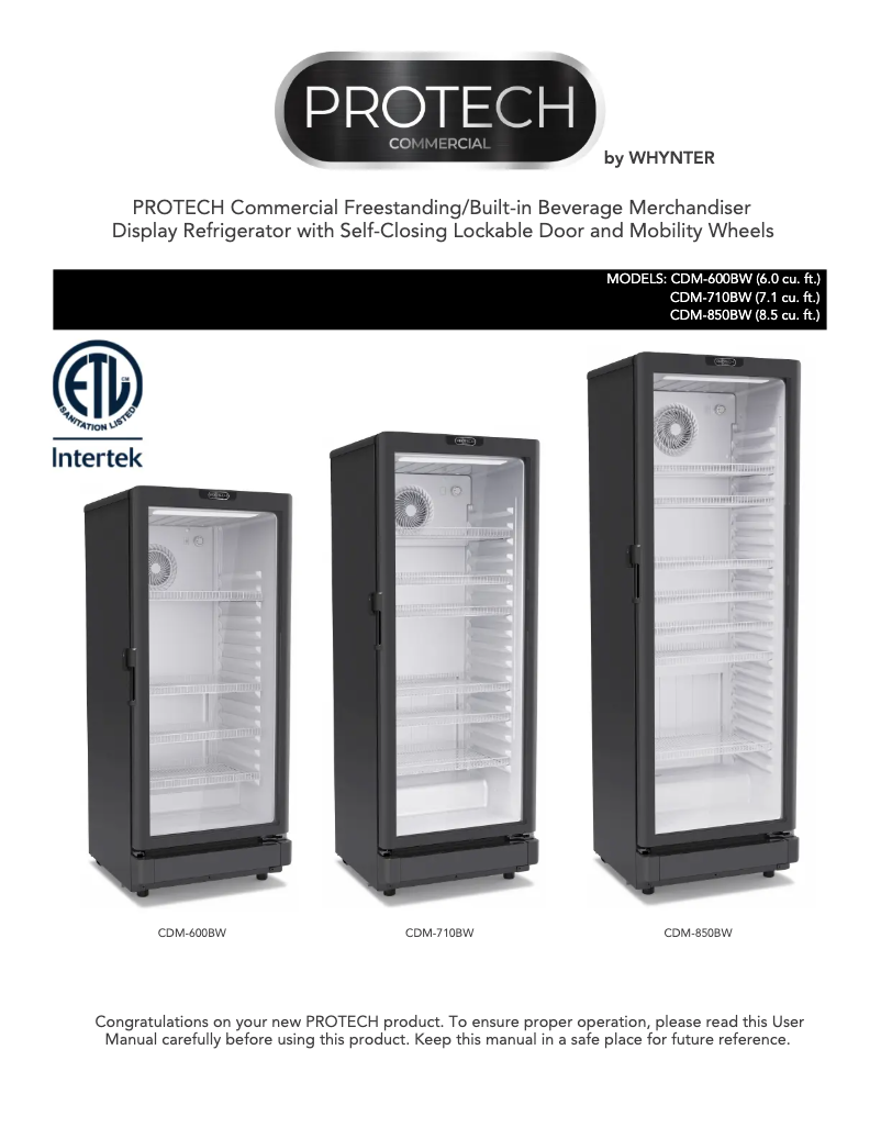 Image de la première page du manuel de l'appareil CDM-600BW