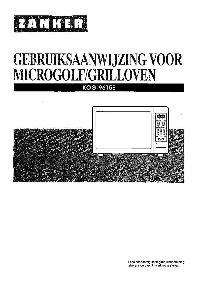 Page 1 de la notice Manuel utilisateur Zanker KOG 9615E