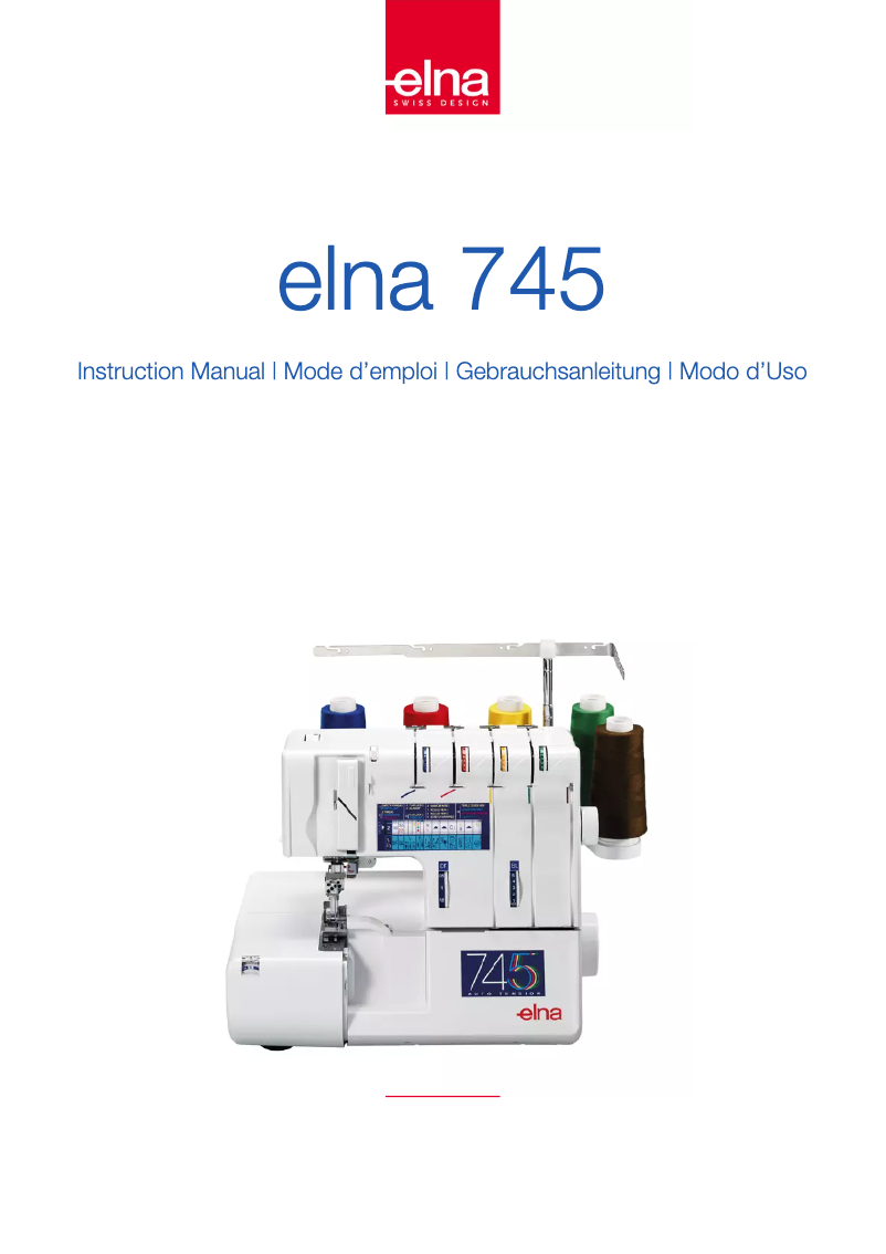 Page n°1 - Manuel utilisateur Elna 745