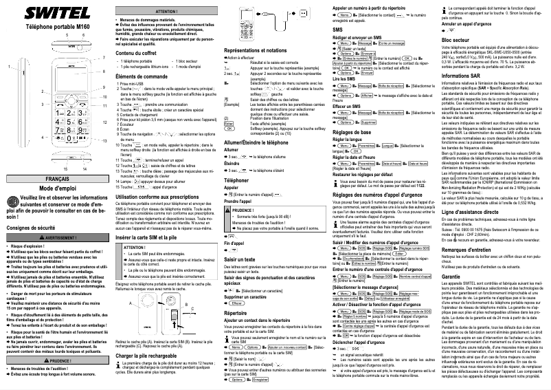 Image de la première page du manuel de l'appareil M160