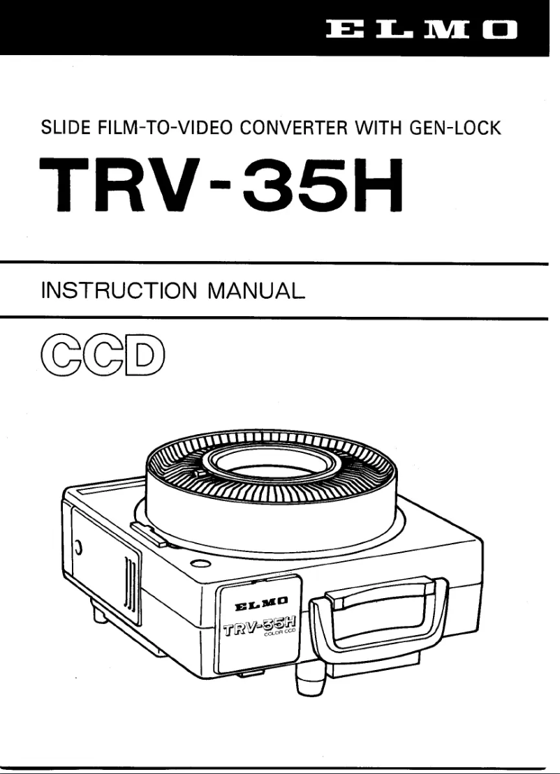 Page 1 de la notice Manuel utilisateur Elmo TRV-35H