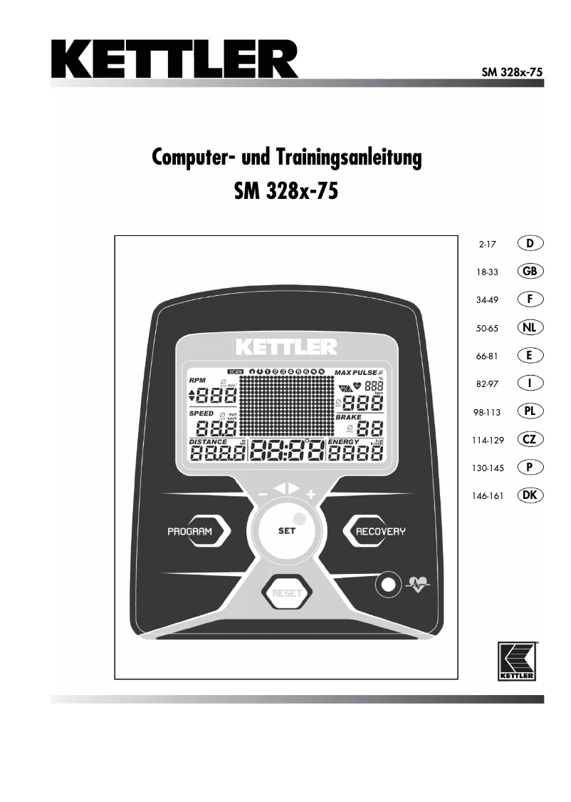 Page n°1 - Manuel utilisateur Kettler Rondo P