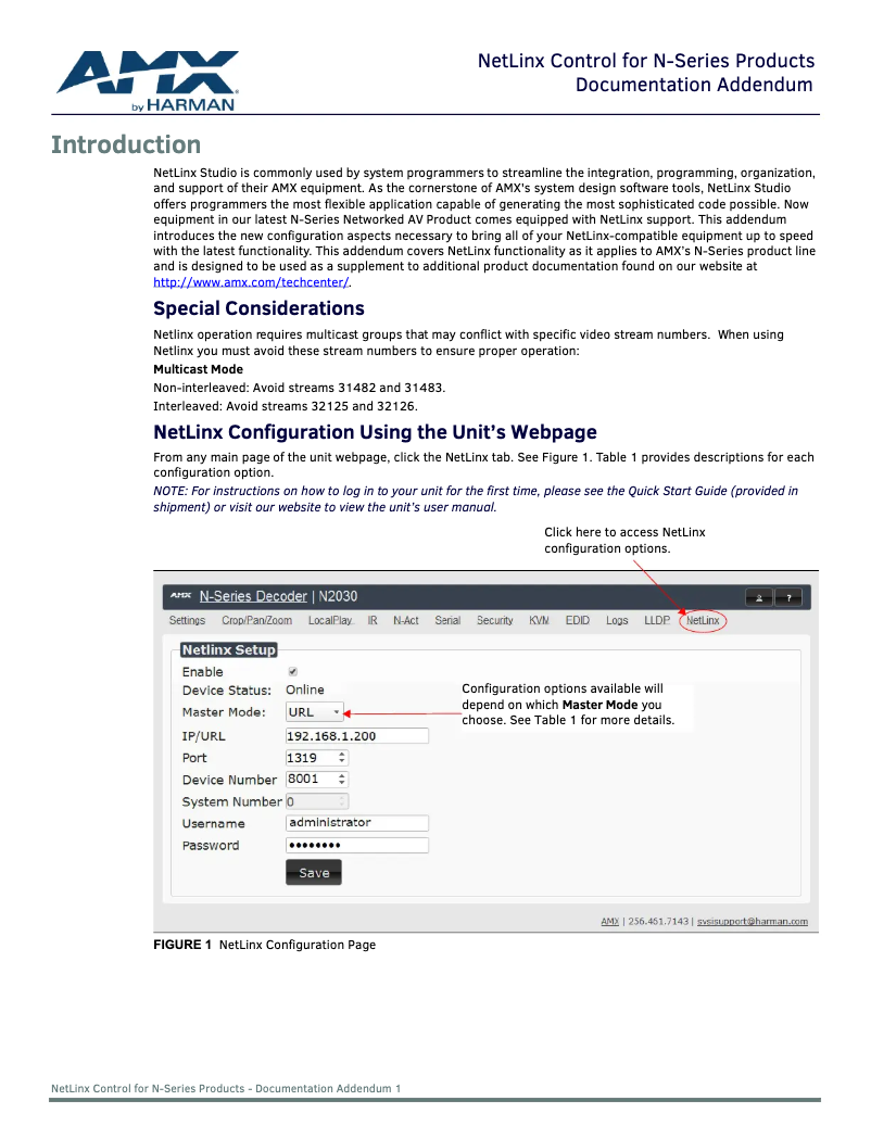 Page 1 de la notice Mode d'emploi AMX NMX-DEC-N2235A