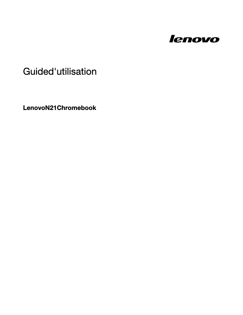 Page n°1 - Manuel utilisateur Lenovo Chromebook N21