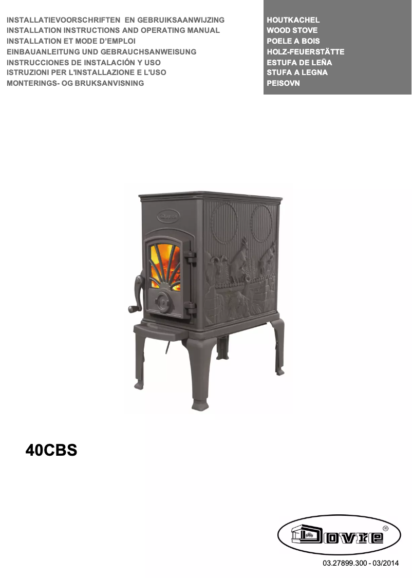 Page 1 de la notice Manuel utilisateur Dovre 40CBS
