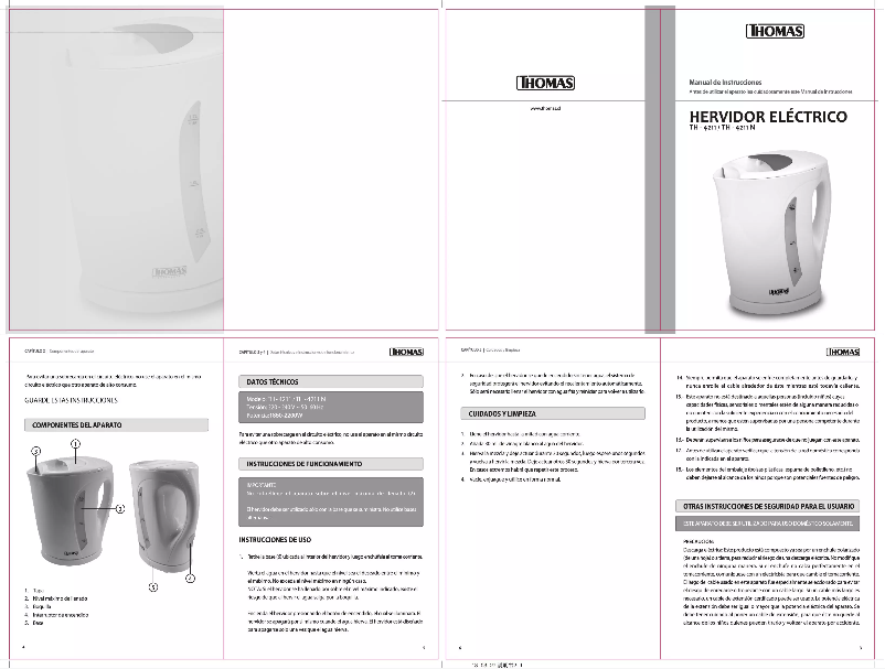 Page n°1 - Manuel utilisateur Thomas TH-4211N