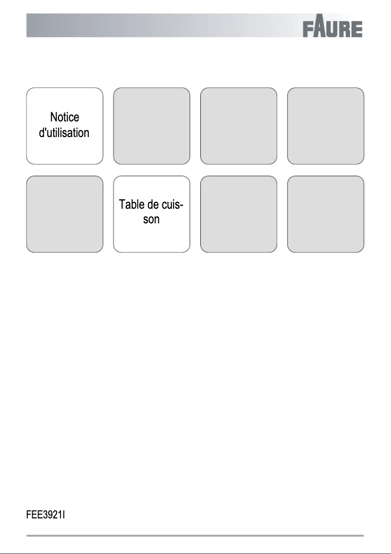 Page n°1 - Manuel utilisateur Faure FEE3921IXA