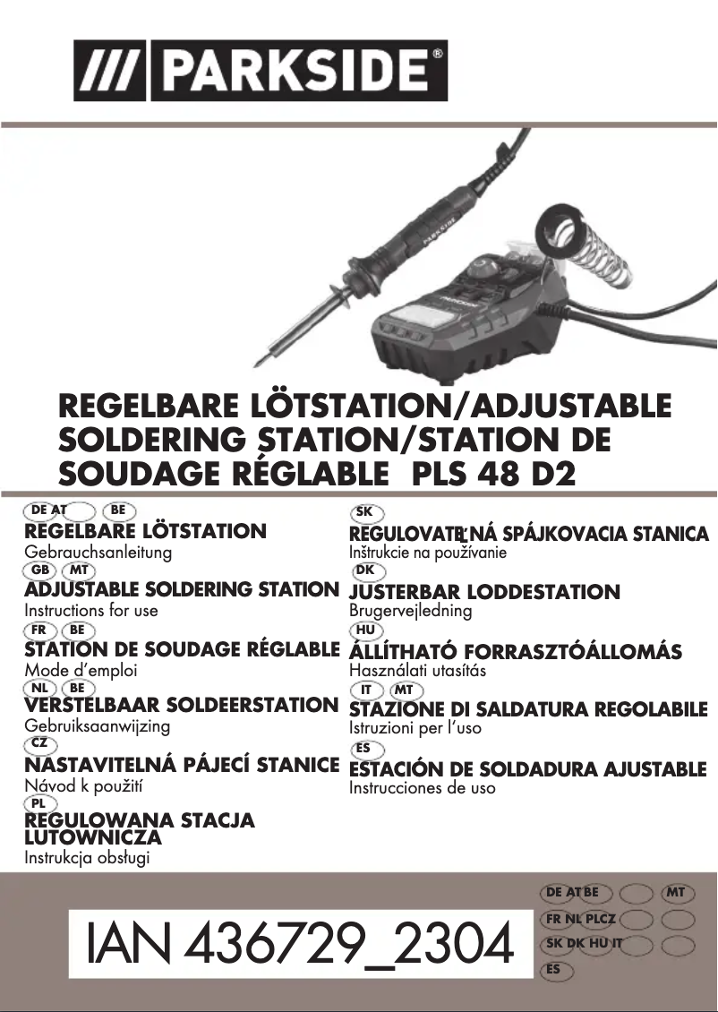 Page 1 de la notice Manuel utilisateur Parkside PLS 48 D2