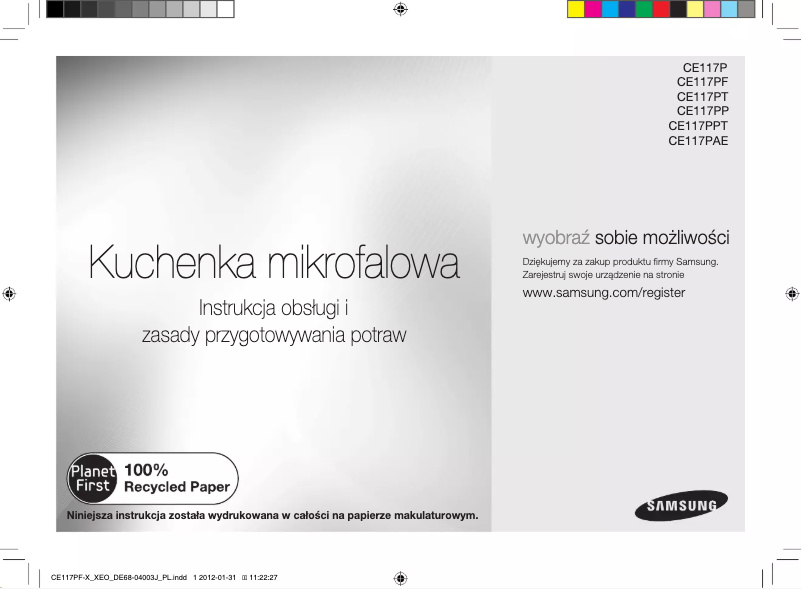 Page n°1 - Manuel utilisateur Samsung CE117PF