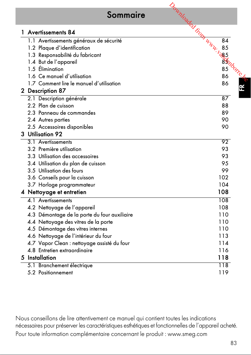 Image de la première page du manuel de l'appareil Victoria TR93I