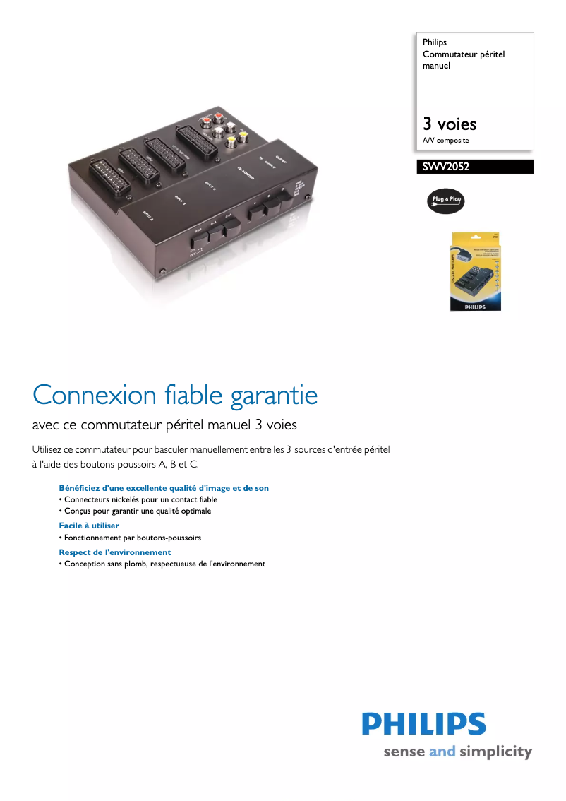 First page image of the manual for SWV2052W