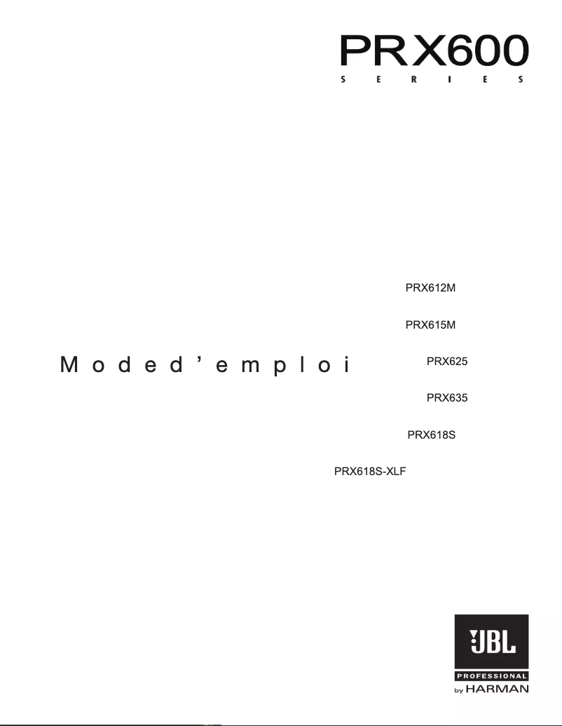 Image de la première page du manuel de l'appareil PRX618S