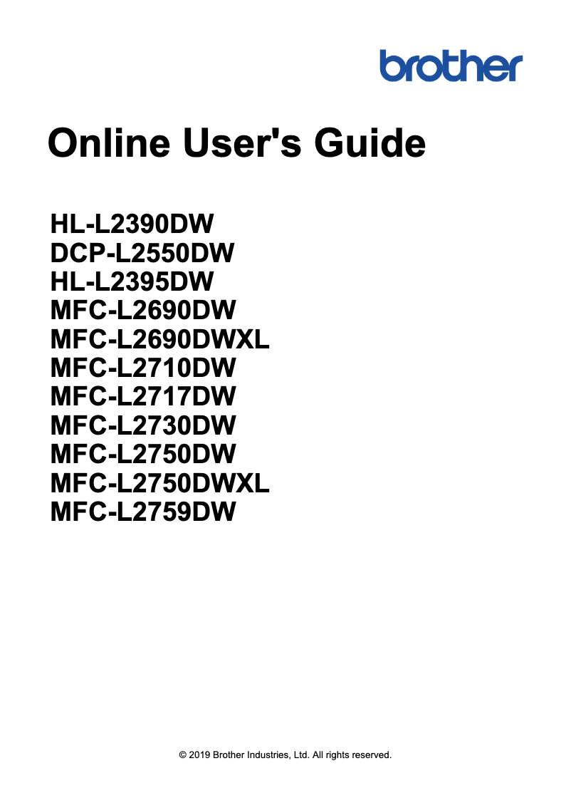 Image de la première page du manuel de l'appareil MFC-L2690DW