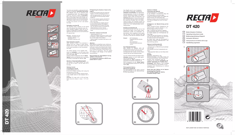 Page n°1 - Manuel utilisateur Recta DT-420