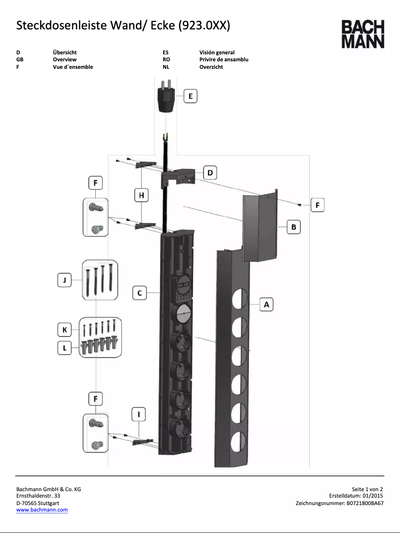Page n°1 - Manuel utilisateur Bachmann 51088300