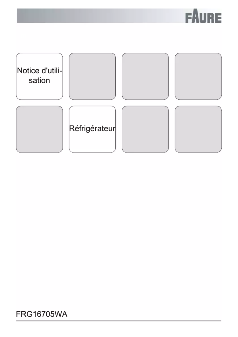 Page 1 de la notice Manuel utilisateur Faure FRG16705WA