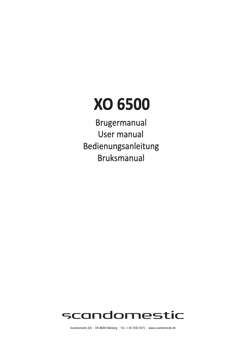 Page 1 of the manual User Manual Scandomestic XO 6500