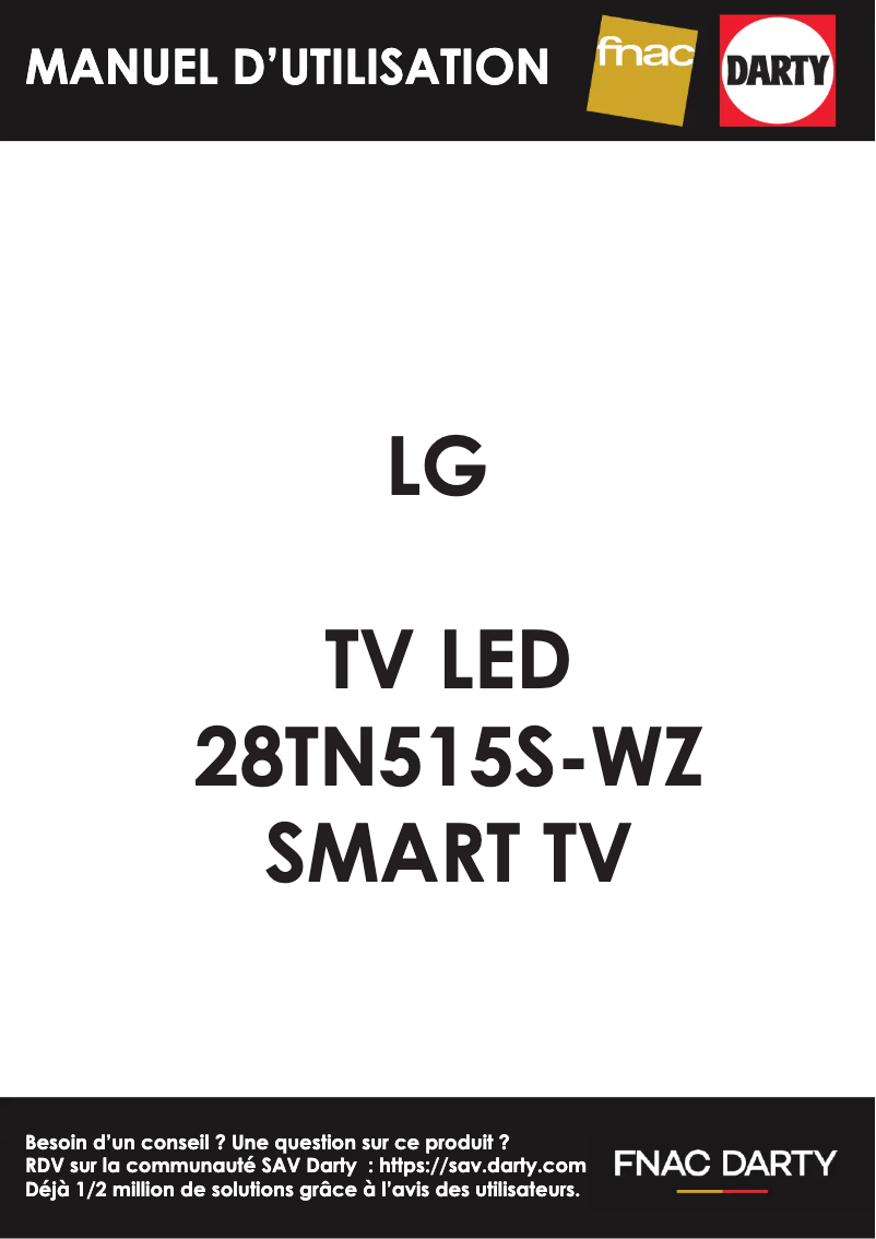 Image de la première page du manuel de l'appareil 28TN515S