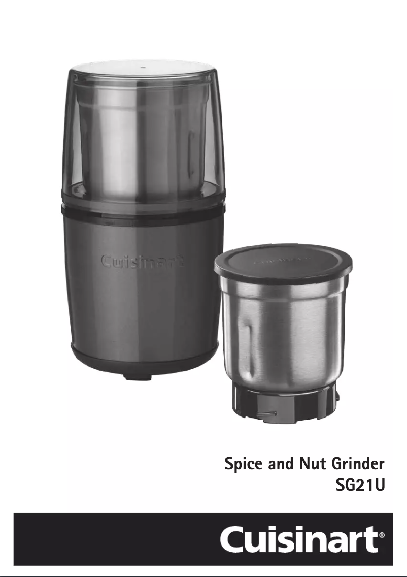 Page 1 de la notice Manuel utilisateur Cuisinart SG21U