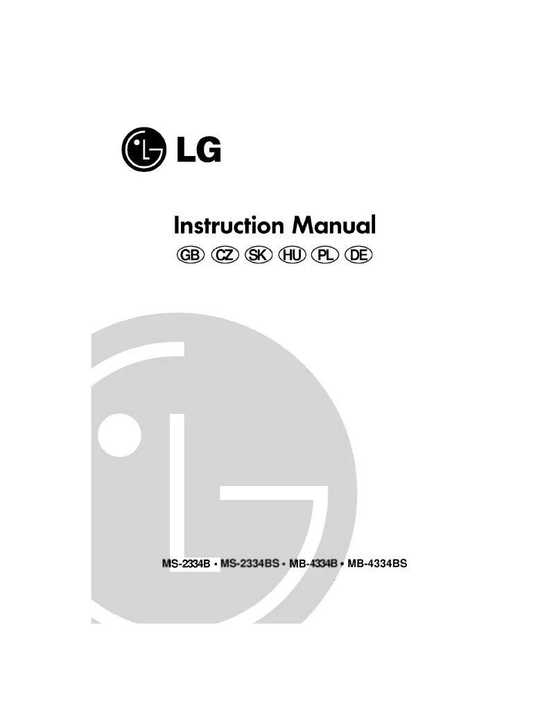 Page n°1 - Manuel utilisateur LG MS-2334B