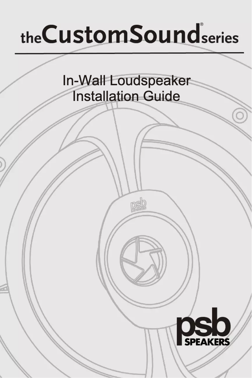 Page n°1 - Manuel utilisateur PSB CustomSound CW50R