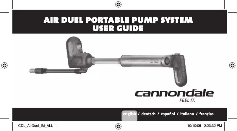 Page n°1 - Manuel utilisateur Cannondale Air Duel