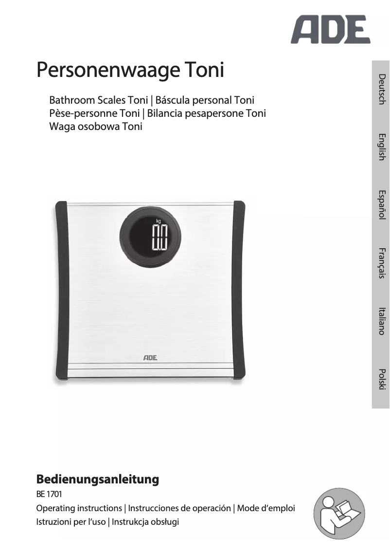 Page n°1 - Manuel utilisateur ADE Toni BE 1701
